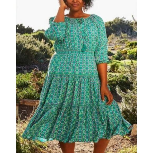 Matilda Jane Women's Brilliant Daydream Age of Aquarius Peasant Dress Large NWT - Picture 1 of 7